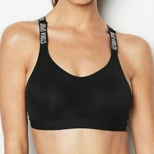 Victoria's Secret Black Sports Bra 34DD High Support Lightweight